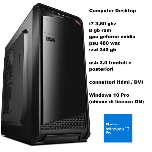 Computer lavoro desktop i7 - desktop,